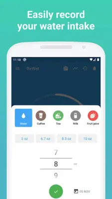 BeWet Drink Water Reminder android App screenshot 3